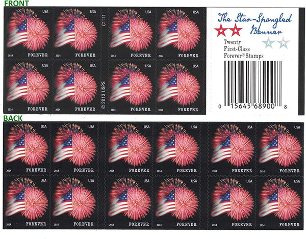 USPS Star-Spangled Banner Fireworks Forever Postage Stamps image 0