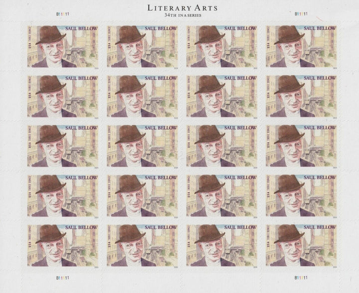 Literary Arts Saul Bellow Three Ounce Forever First Class Postage Stamps Fit CD image 0